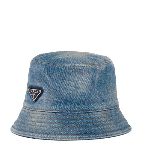 women's prada beanie hat|Prada denim bucket hat.